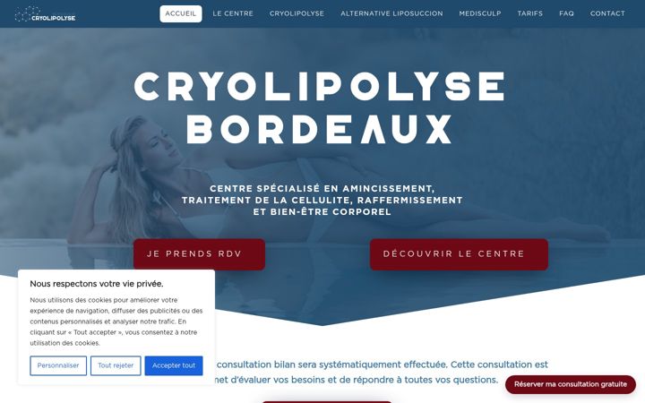 Screenshot of cryolipolyse-bordeaux.org