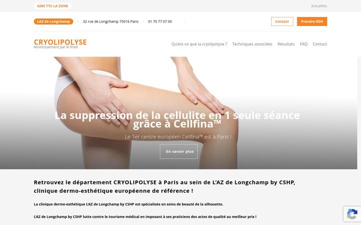 Skärmbild av cryolipolyse-paris.eu