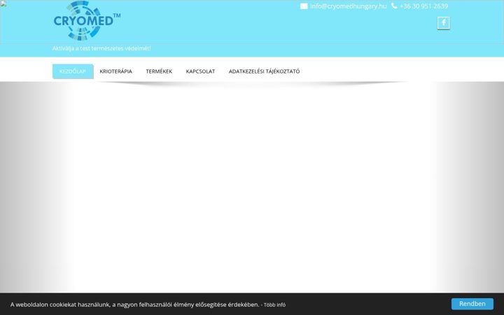 Screenshot του cryomedhungary.hu