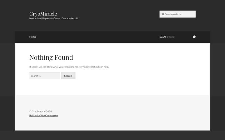 Screenshot of cryomiracle.com