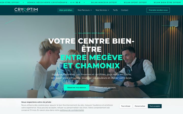 Screenshot of cryoptim.fr