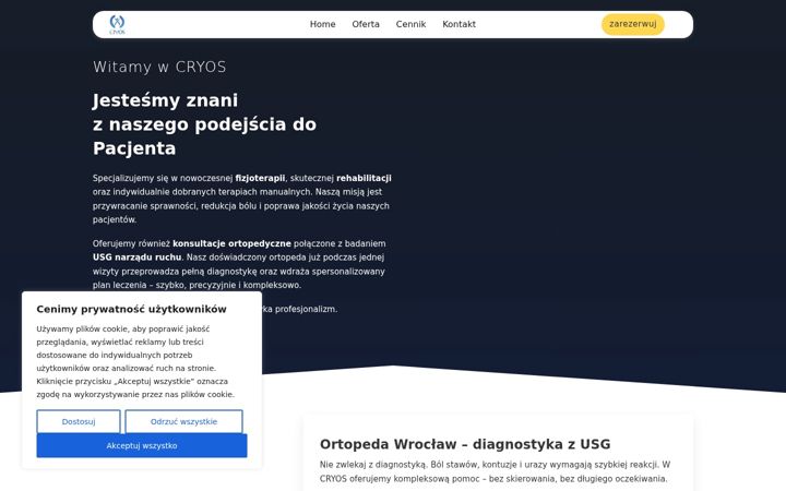 Screenshot of cryos.pl