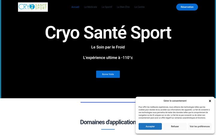 Screenshot of cryosantesport.com