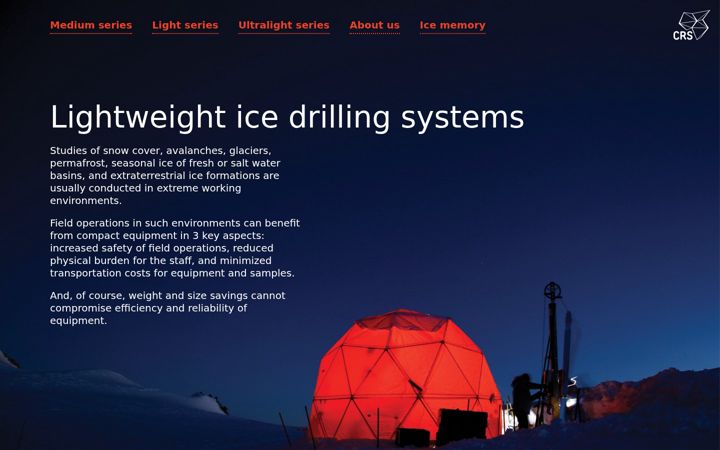 Screenshot of cryosphere.co
