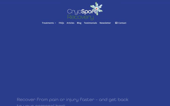 Screenshot of cryosport-recovery.co.uk