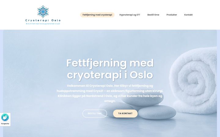 Ekrano kopija cryoterapioslo.no