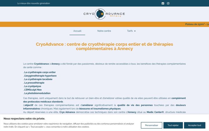 Screenshot van cryotherapieannecy.fr