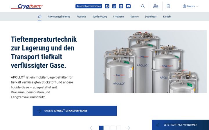Screenshot of cryotherm-group.com