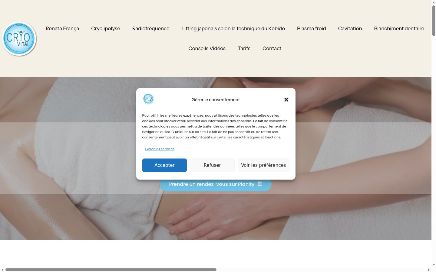 Snímek obrazovky baneru souhlasu zobrazeného před jakoukoli interakcí