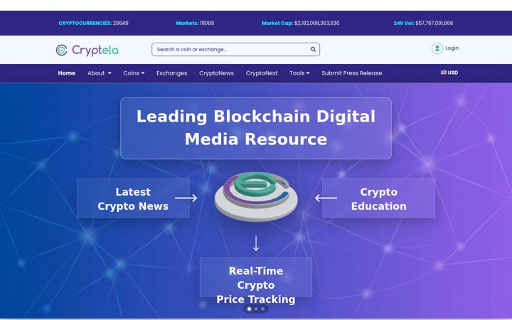 Screenshot of cryptela.com