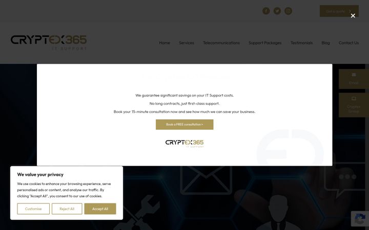 Screenshot of cryptex365.co.uk