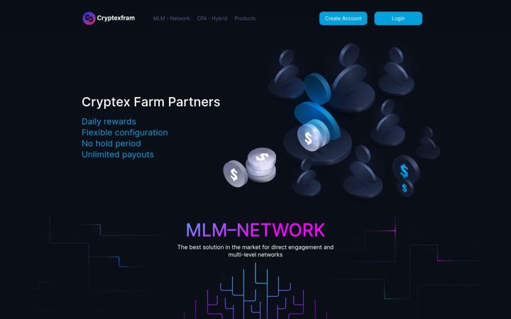Screenshot of cryptexfram.com