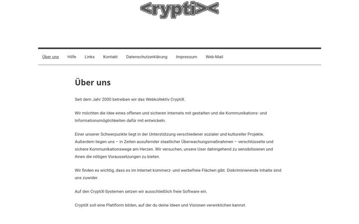Skjermbilde av cryptix.net