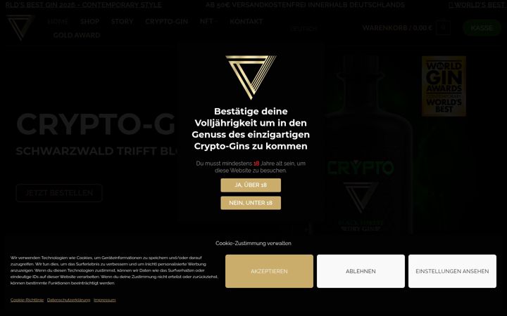 Screenshot of crypto-gin.de