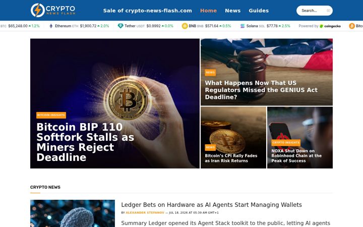 Screenshot of crypto-news-flash.com