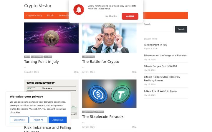 Screenshot of crypto-vestor.com