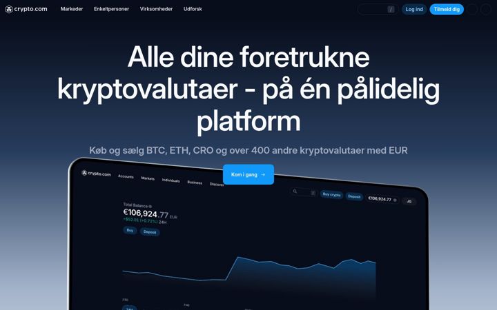 Skærmbillede af crypto.com