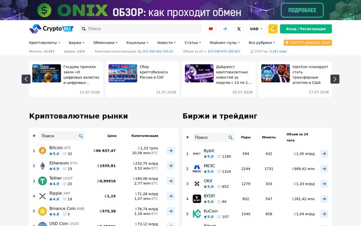 Screenshot von crypto.ru