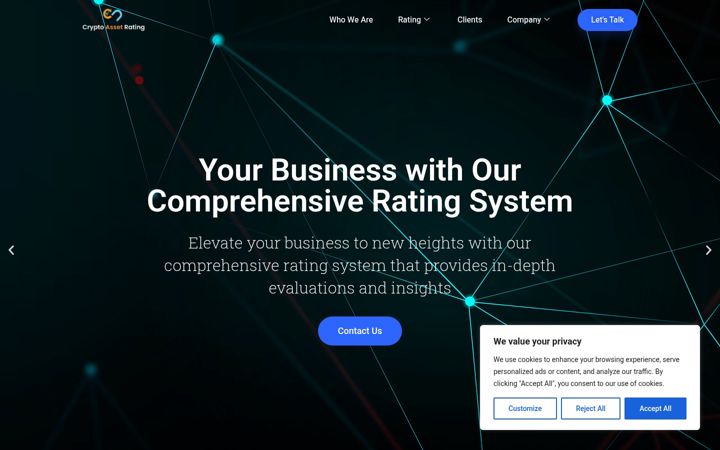 Screenshot of cryptoassetratings.com