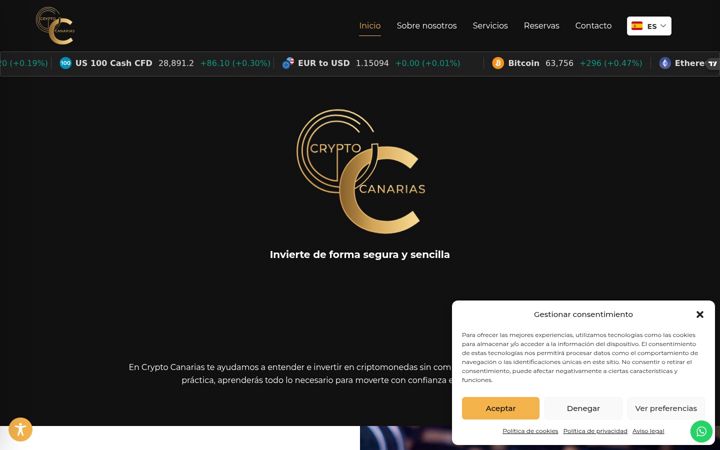 Screenshot of cryptocanarias.es