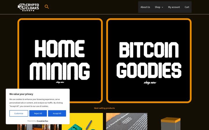 Skärmbild av cryptocloaks.eu