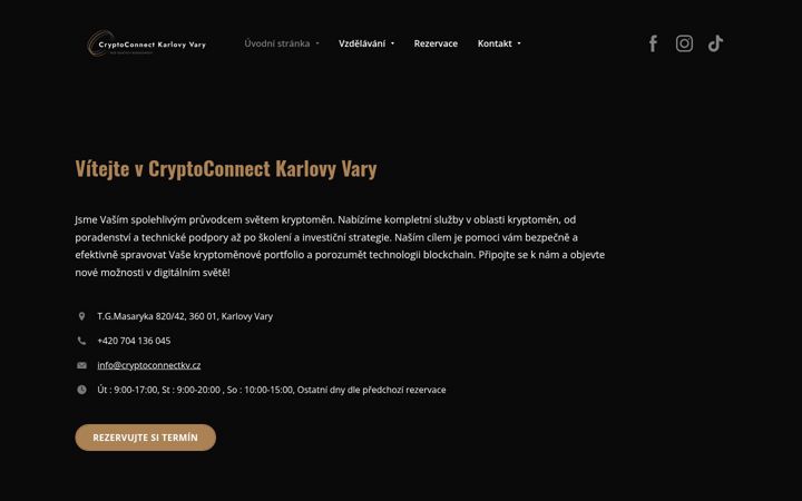 Екранна снимка на cryptoconnectkv.cz