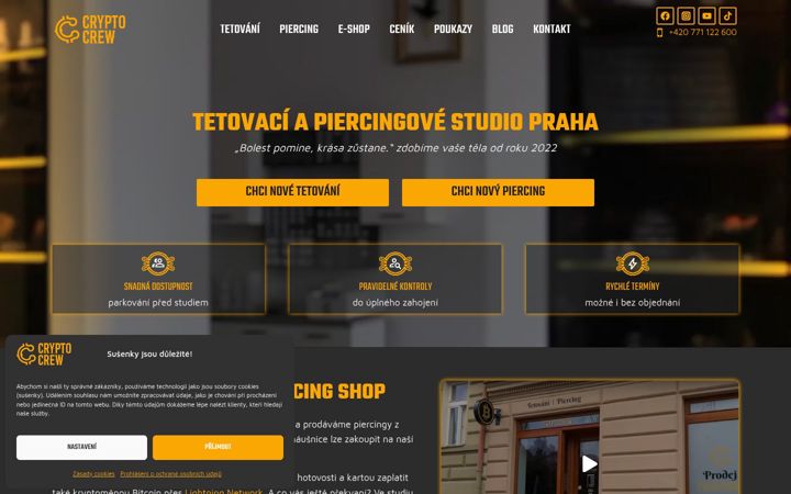 Екранна снимка на cryptocrew.cz