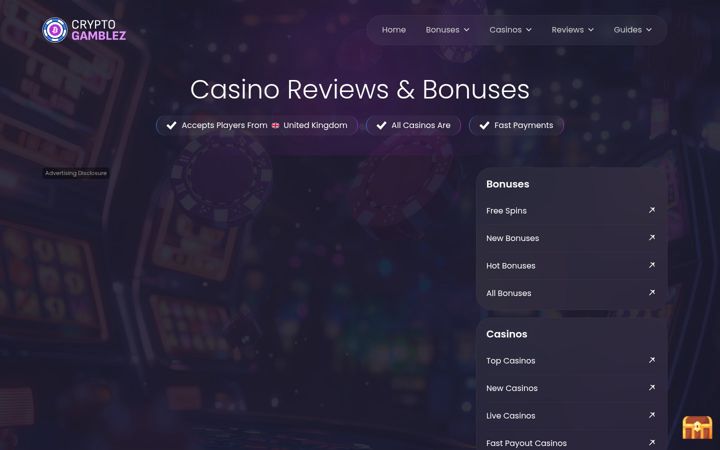 Screenshot of cryptogamblez.com