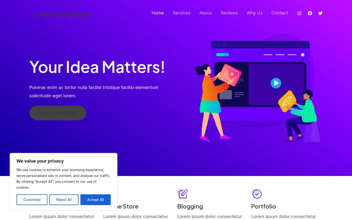 Screenshot of cryptographene.com