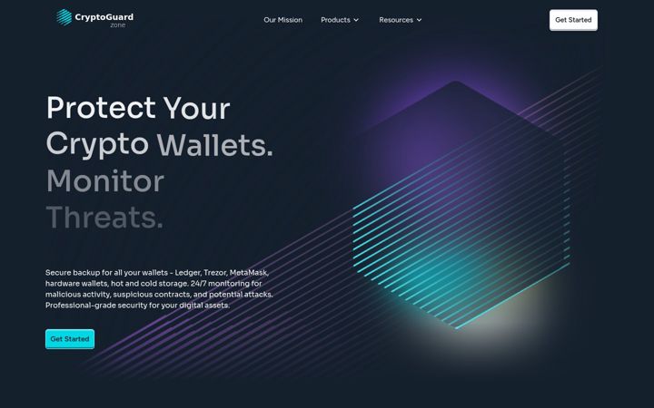 Screenshot of cryptoguardzone.org