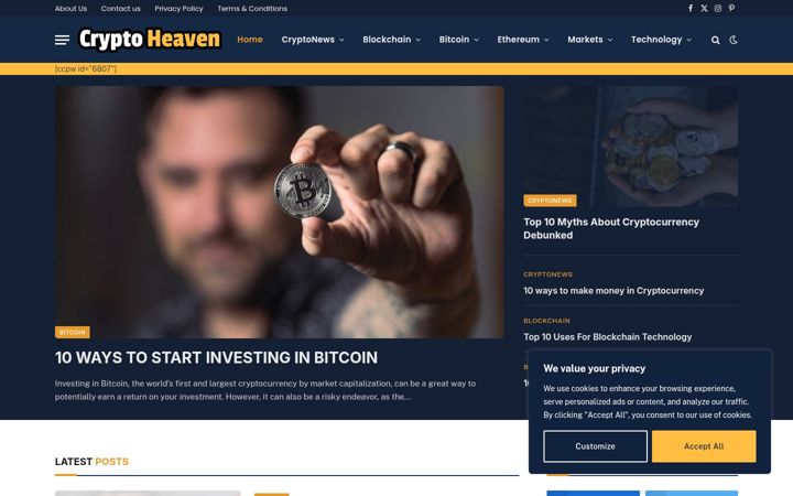 Screenshot of cryptoheaven.net