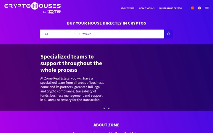 Skjermbilde av cryptohouses.pt