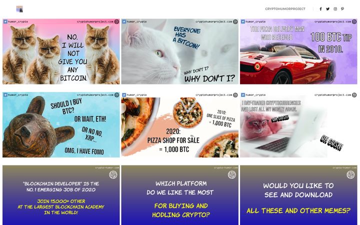 Screenshot of cryptohumorproject.com