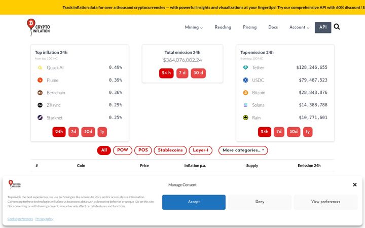 Screenshot of cryptoinflation.eu
