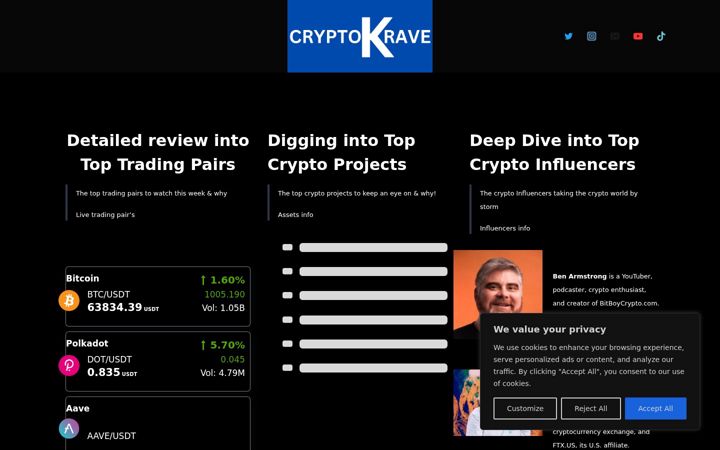 Screenshot of cryptokrave.com