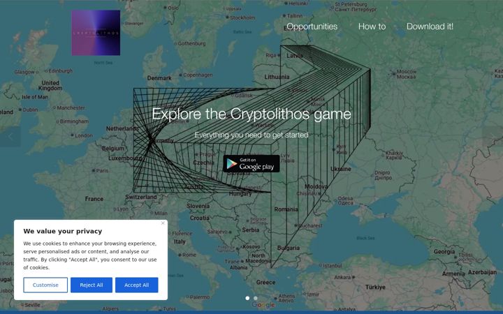 Screenshot of cryptolithos.com