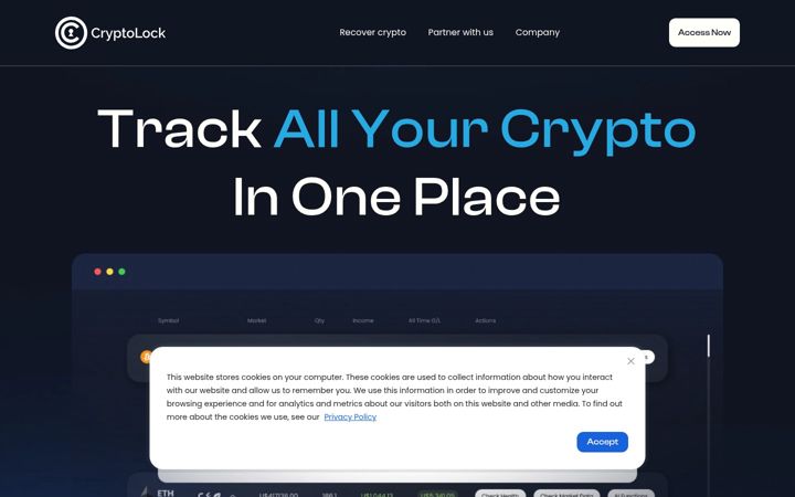 Skærmbillede af cryptolock.ai