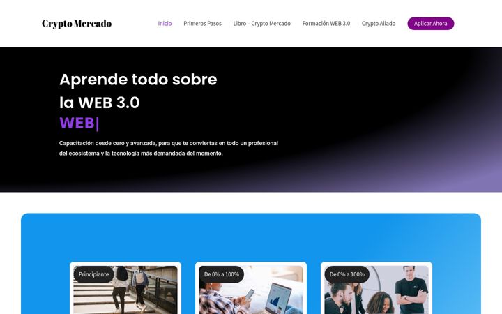 Screenshot of cryptomercado.net