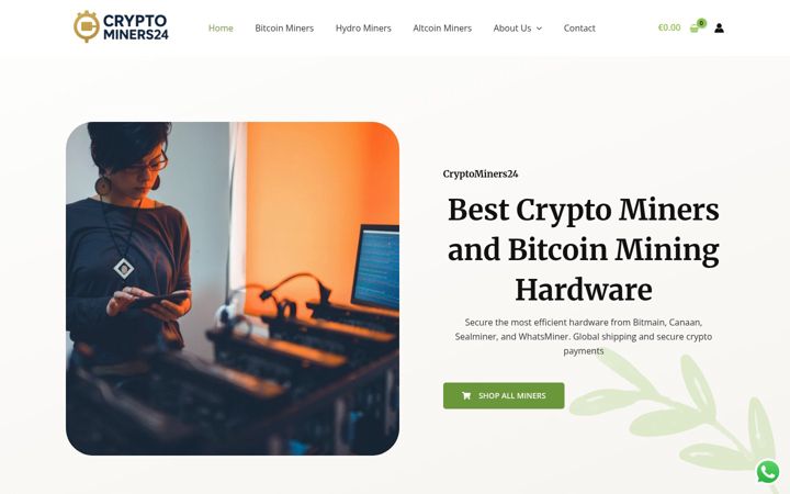 Screenshot of cryptominers24.com