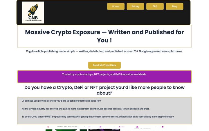 Screenshot of cryptonewsboost.com