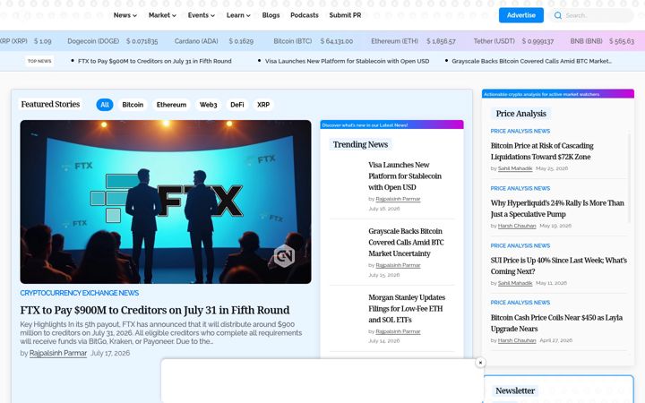 Screenshot of cryptonewsz.com