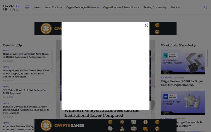 Screenshot of cryptoninjas.net