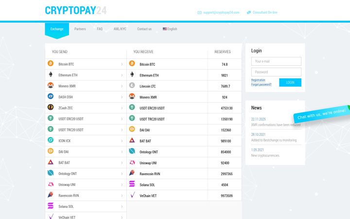 Screenshot of cryptopay24.com