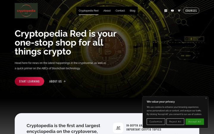 Screenshot of cryptopedia.red