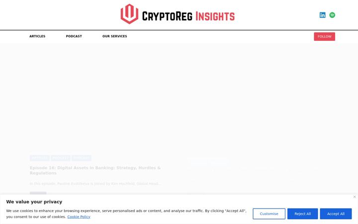 Screenshot of cryptoreginsights.com