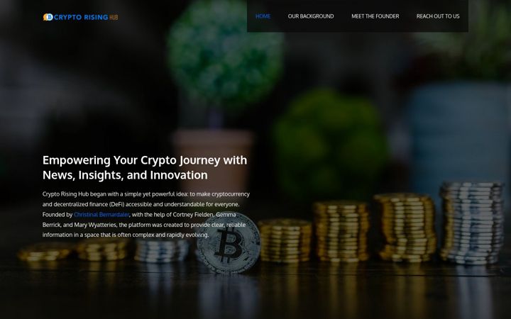 Screenshot of cryptorisinghub.com