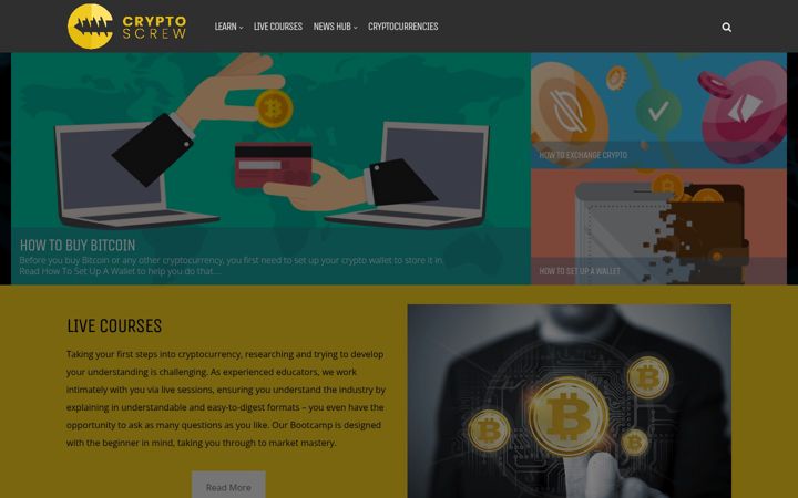 Screenshot of cryptoscrew.com