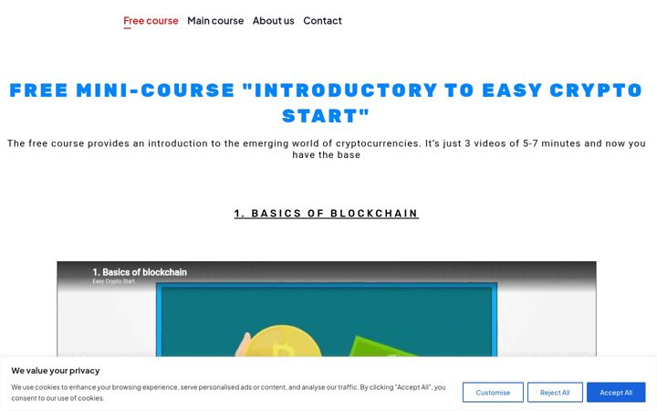 Screenshot of cryptostartcourse.com