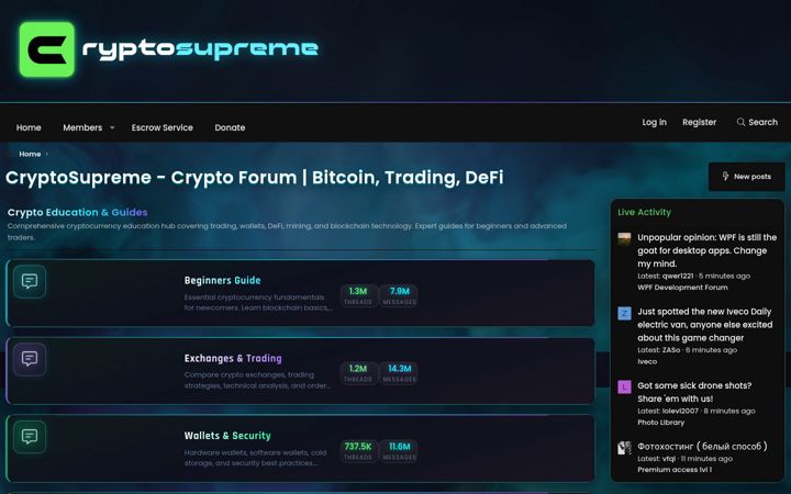 Screenshot of cryptosupreme.org