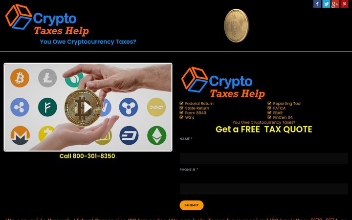 Screenshot of cryptotaxeshelp.com
